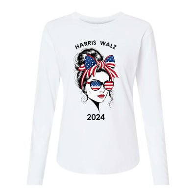 Harris Waltz 24 Election Kamala Harris Tim Waltz 2024 Womens Cotton Relaxed Long Sleeve T-Shirt