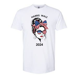 Harris Waltz 24 Election Kamala Harris Tim Waltz 2024 Softstyle CVC T-Shirt