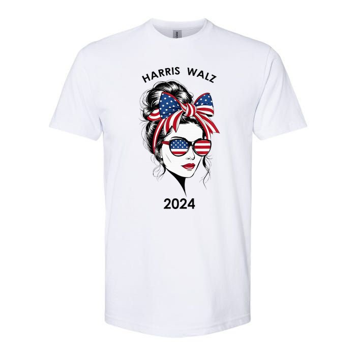 Harris Waltz 24 Election Kamala Harris Tim Waltz 2024 Softstyle CVC T-Shirt