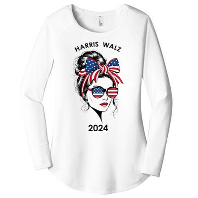 Harris Waltz 24 Election Kamala Harris Tim Waltz 2024 Women's Perfect Tri Tunic Long Sleeve Shirt