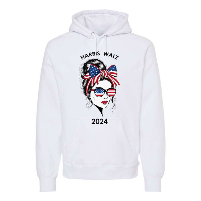 Harris Waltz 24 Election Kamala Harris Tim Waltz 2024 Premium Hoodie