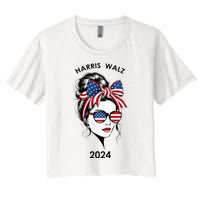 Harris Waltz 24 Election Kamala Harris Tim Waltz 2024 Women's Crop Top Tee