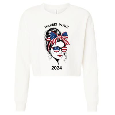 Harris Waltz 24 Election Kamala Harris Tim Waltz 2024 Cropped Pullover Crew