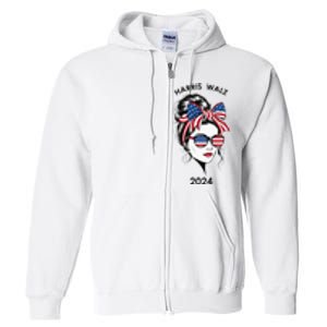 Harris Waltz 24 Election Kamala Harris Tim Waltz 2024 Full Zip Hoodie