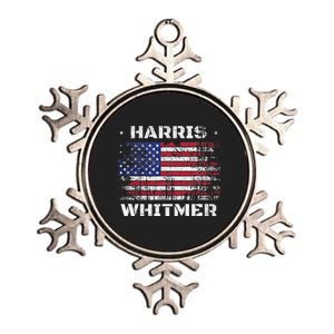 Harris Whitmer 2024 Distressed Us Flag Election President Metallic Star Ornament