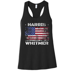 Harris Whitmer 2024 Distressed Us Flag Election President Women's Racerback Tank