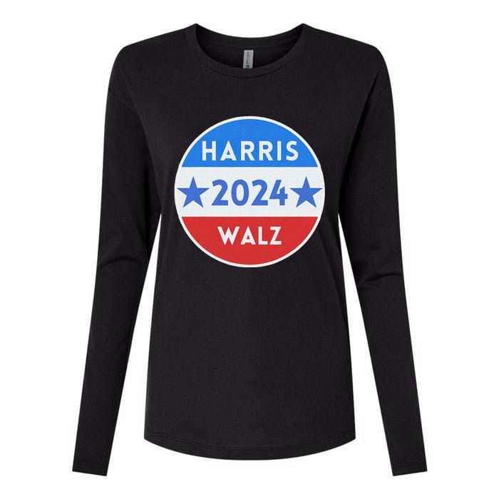 Harris Walz 2024 Kamala Harris 2024 Tim Walz 2024 Usa Flag Womens Cotton Relaxed Long Sleeve T-Shirt