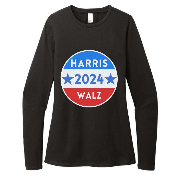 Harris Walz 2024 Kamala Harris 2024 Tim Walz 2024 Usa Flag Womens CVC Long Sleeve Shirt