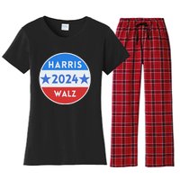 Harris Walz 2024 Kamala Harris 2024 Tim Walz 2024 Usa Flag Women's Flannel Pajama Set