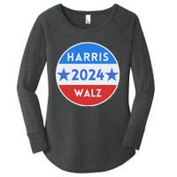 Harris Walz 2024 Kamala Harris 2024 Tim Walz 2024 Usa Flag Women's Perfect Tri Tunic Long Sleeve Shirt