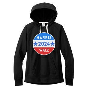 Harris Walz 2024 Kamala Harris 2024 Tim Walz 2024 Usa Flag Women's Fleece Hoodie