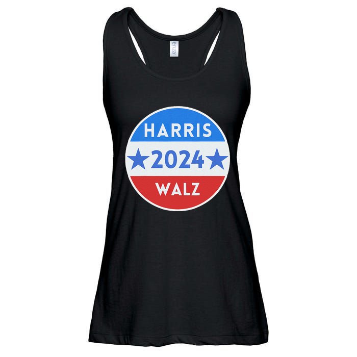 Harris Walz 2024 Kamala Harris 2024 Tim Walz 2024 Usa Flag Ladies Essential Flowy Tank