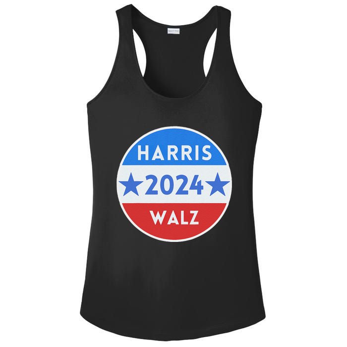 Harris Walz 2024 Kamala Harris 2024 Tim Walz 2024 Usa Flag Ladies PosiCharge Competitor Racerback Tank