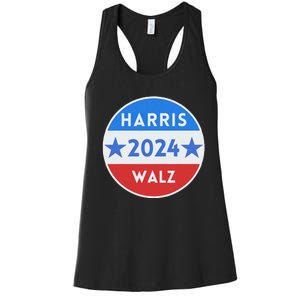 Harris Walz 2024 Kamala Harris 2024 Tim Walz 2024 Usa Flag Women's Racerback Tank