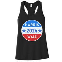 Harris Walz 2024 Kamala Harris 2024 Tim Walz 2024 Usa Flag Women's Racerback Tank