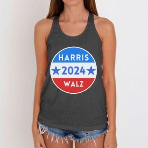 Harris Walz 2024 Kamala Harris 2024 Tim Walz 2024 Usa Flag Women's Knotted Racerback Tank