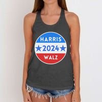 Harris Walz 2024 Kamala Harris 2024 Tim Walz 2024 Usa Flag Women's Knotted Racerback Tank