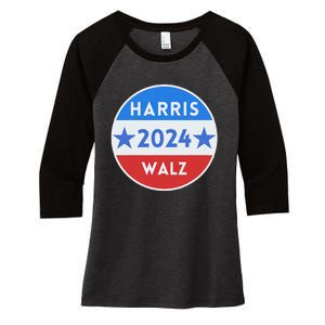 Harris Walz 2024 Kamala Harris 2024 Tim Walz 2024 Usa Flag Women's Tri-Blend 3/4-Sleeve Raglan Shirt