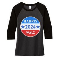 Harris Walz 2024 Kamala Harris 2024 Tim Walz 2024 Usa Flag Women's Tri-Blend 3/4-Sleeve Raglan Shirt