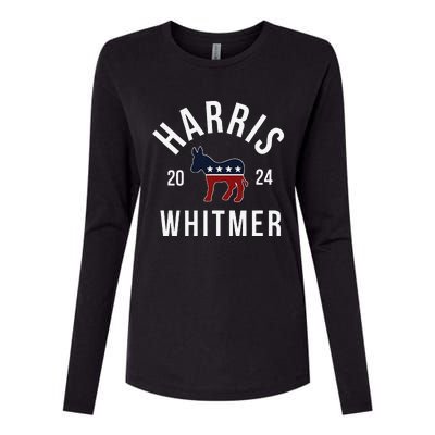 Harris Whitmer 2024 Vote Kamala Harris Gretchen Whitmer 24 Womens Cotton Relaxed Long Sleeve T-Shirt