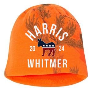 Harris Whitmer 2024 Vote Kamala Harris Gretchen Whitmer 24 Kati - Camo Knit Beanie