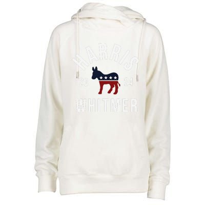 Harris Whitmer 2024 Vote Kamala Harris Gretchen Whitmer 24 Womens Funnel Neck Pullover Hood