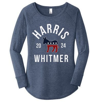 Harris Whitmer 2024 Vote Kamala Harris Gretchen Whitmer 24 Women's Perfect Tri Tunic Long Sleeve Shirt