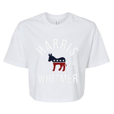 Harris Whitmer 2024 Vote Kamala Harris Gretchen Whitmer 24 Bella+Canvas Jersey Crop Tee