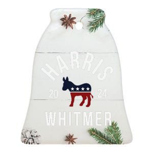 Harris Whitmer 2024 Vote Kamala Harris Gretchen Whitmer 24 Ceramic Bell Ornament