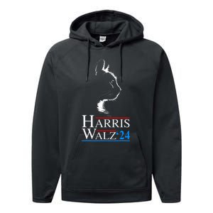 Harris Waltz 2024 Cat Election Kamala Harris Tim Walz 2024 Performance Fleece Hoodie