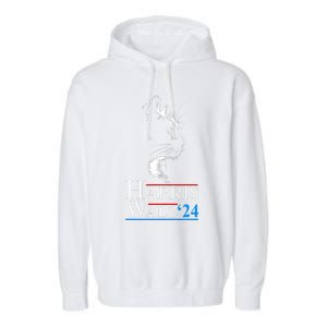 Harris Waltz 2024 Cat Election Kamala Harris Tim Walz 2024 Garment-Dyed Fleece Hoodie