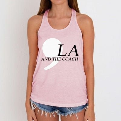 Harris Walz 2024 Comma La And The Coach Women's Knotted Racerback Tank