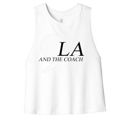 Harris Walz 2024 Comma La And The Coach Women's Racerback Cropped Tank