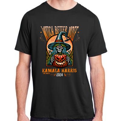 Harris Walz 2024 Halloween Witch Better Vote Kamala Harris Adult ChromaSoft Performance T-Shirt