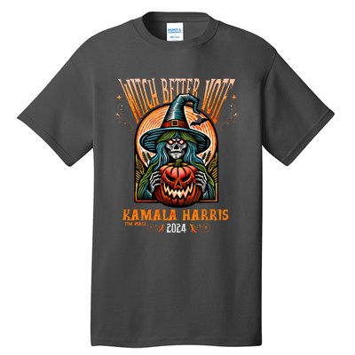 Harris Walz 2024 Halloween Witch Better Vote Kamala Harris Tall T-Shirt