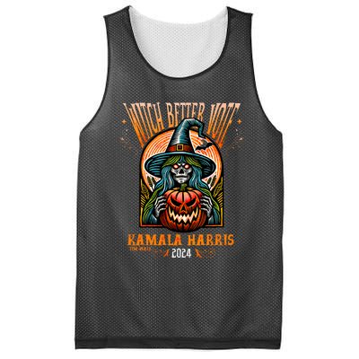 Harris Walz 2024 Halloween Witch Better Vote Kamala Harris Mesh Reversible Basketball Jersey Tank