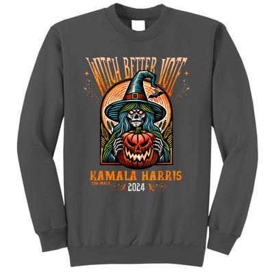 Harris Walz 2024 Halloween Witch Better Vote Kamala Harris Tall Sweatshirt