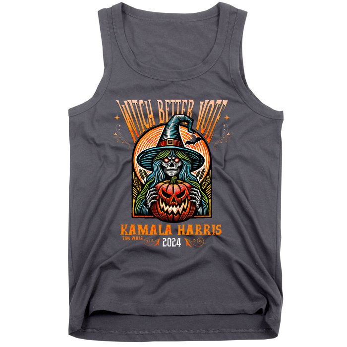 Harris Walz 2024 Halloween Witch Better Vote Kamala Harris Tank Top