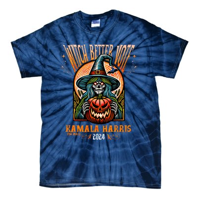 Harris Walz 2024 Halloween Witch Better Vote Kamala Harris Tie-Dye T-Shirt