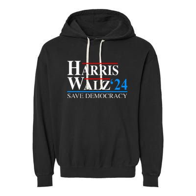 Harris Waltz 2024 Vice President Kamala Harris Tim Walz 2024 Garment-Dyed Fleece Hoodie