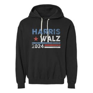 Harris Waltz 2024 Election Kamala Harris Tim Waltz 2024 Garment-Dyed Fleece Hoodie