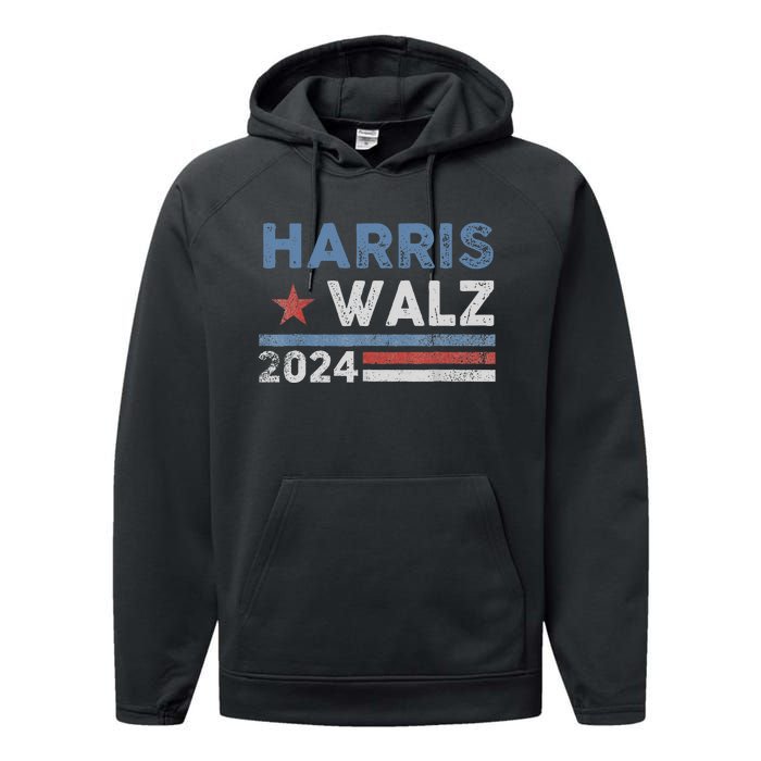 Harris Waltz 2024 Election Kamala Harris Tim Waltz 2024 Performance Fleece Hoodie