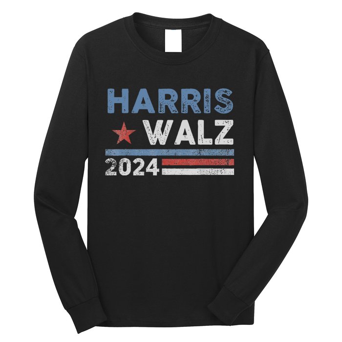 Harris Waltz 2024 Election Kamala Harris Tim Waltz 2024 Long Sleeve Shirt