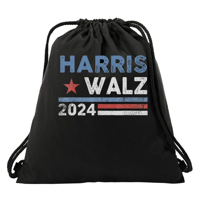 Harris Waltz 2024 Election Kamala Harris Tim Waltz 2024 Drawstring Bag