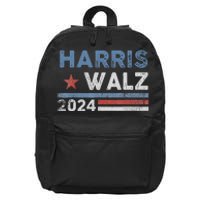 Harris Waltz 2024 Election Kamala Harris Tim Waltz 2024 16 in Basic Backpack