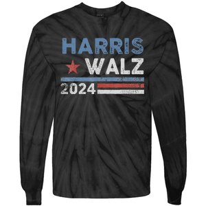 Harris Waltz 2024 Election Kamala Harris Tim Waltz 2024 Tie-Dye Long Sleeve Shirt