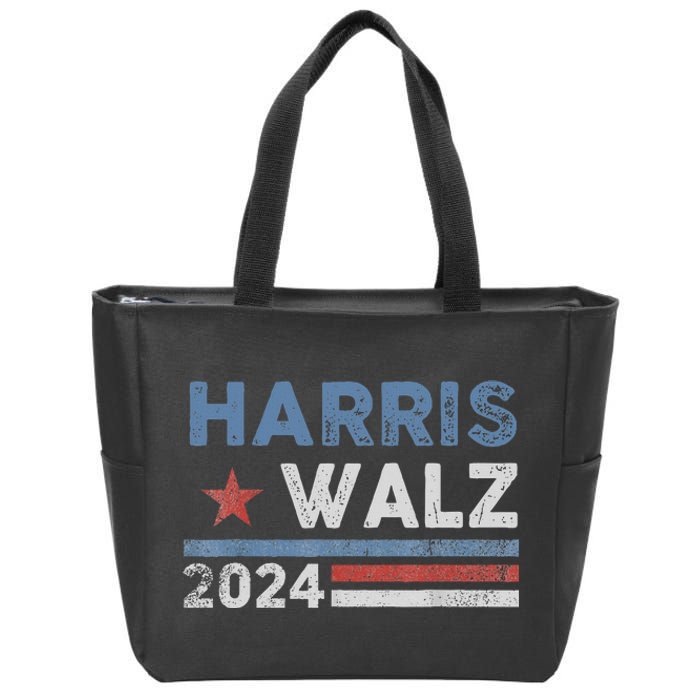 Harris Waltz 2024 Election Kamala Harris Tim Waltz 2024 Zip Tote Bag