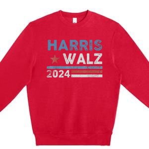 Harris Waltz 2024 Election Kamala Harris Tim Waltz 2024 Premium Crewneck Sweatshirt