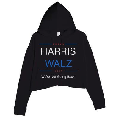 Harris Walz 2024 Election Kamala Harris Tim Walz Waltz Crop Fleece Hoodie