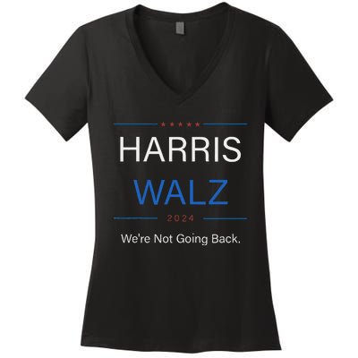 Harris Walz 2024 Election Kamala Harris Tim Walz Waltz Women's V-Neck T-Shirt